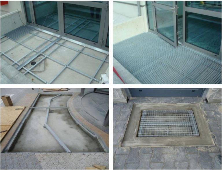 Montage mit Entwässerungssystem - Detail